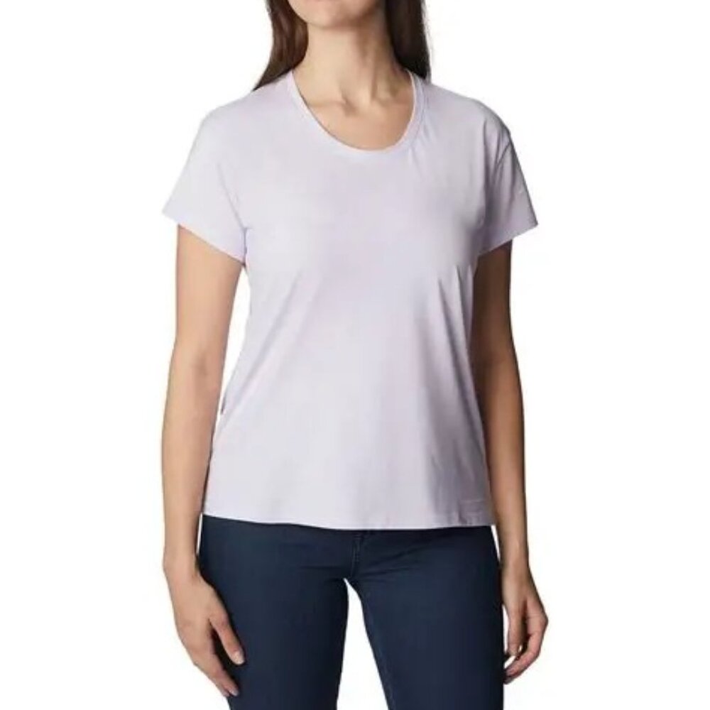 NWT Columbia W's Sun Trek SS T-Shirt- Purple Tint